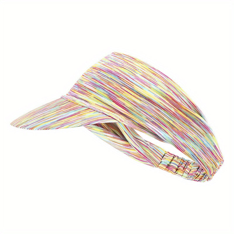 Solid Ponytail Visor Hat UV Protection Breathable Baseball Cap