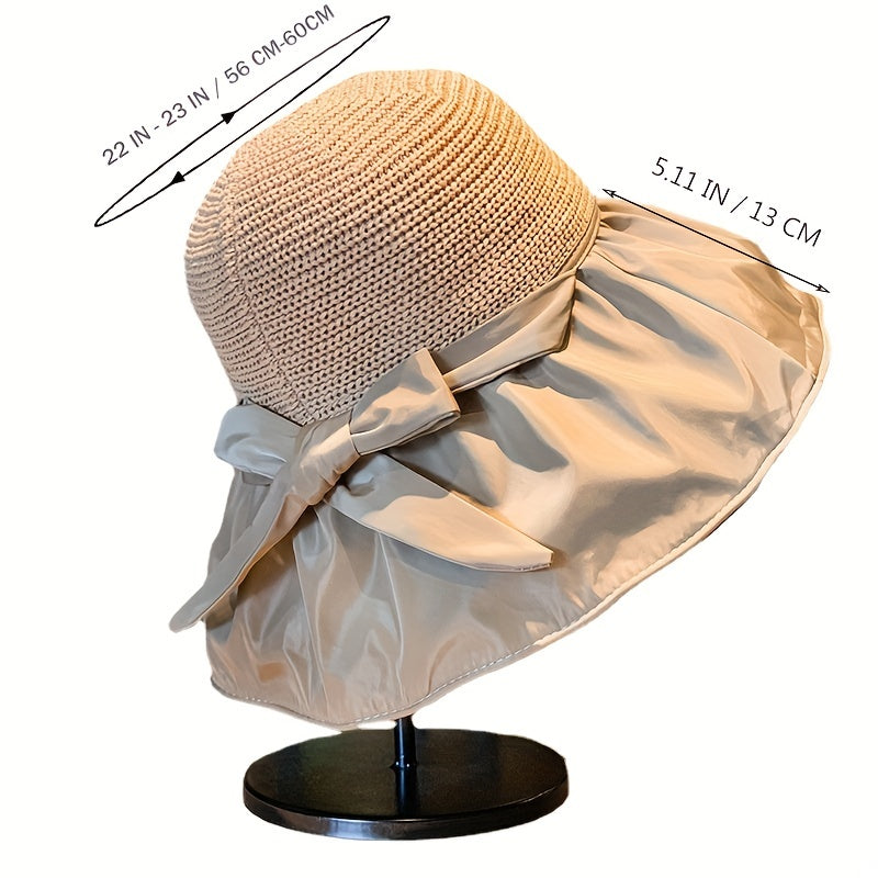 Foldable Bucket Hat Sunscreen Fisherman Hat Outdoor Travel Beach Hat