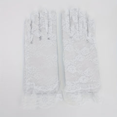 Lace Gloves Short Full Finger Gloves Wedding Evening