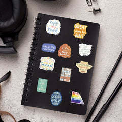 100pcs Motivational Vinyl Stickers for Laptops and Bottles