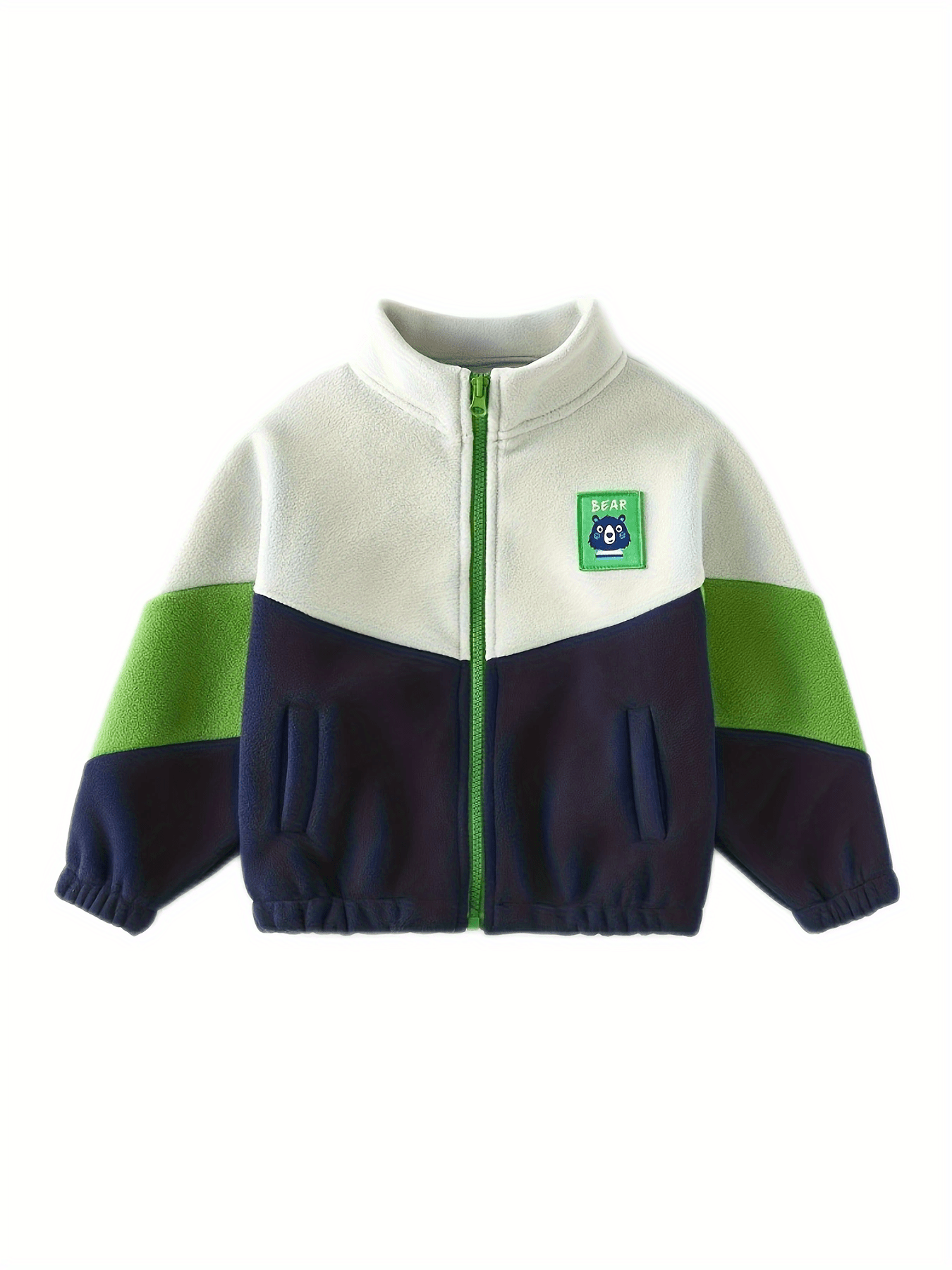 Baby Boys Warm Autumn Winter Coat Round Neck Patchwork Tops Clothing