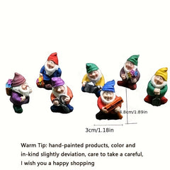 7 Dwarfs Statues Set for Fairy Garden Decor
