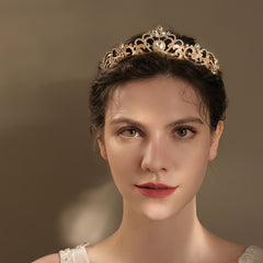 Baroque Rhinestone Tiara Crown for Bridal Princess Women