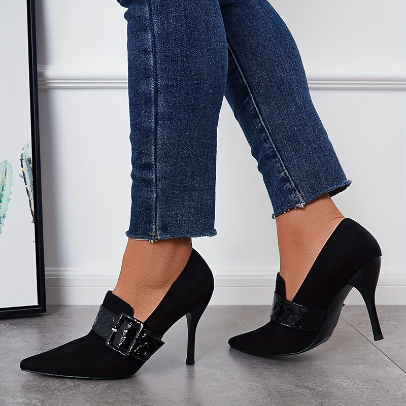 Women's Pointed Toe High Heels Slip On Stiletto Heels