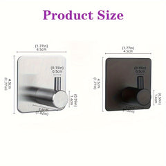 Stainless Steel Adhesive Hooks for Hanging Coat Hat Towel