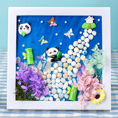 DIY Picture Frame Art Craft Kit Cream Glue Stone Set