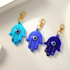 3pcs Evil Eye Keychain Key Ring For Family Car Earphone Case Accessories