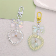 Acrylic Love Bell Orchid Keychain Pendant For Girls
