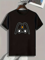 Cartoon Print Men's Graphic T-shirt Casual Comfy Tees For Summer