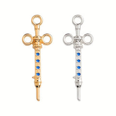 Golden Syringe Brooch Pins For Medical Professional