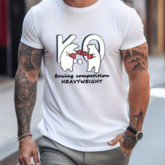 Men's Printed Leisure Sports T-shirt Casual Stretch Tee Shirt