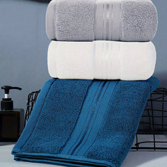 High Cotton Towel Set - Soft, Strong, Absorbent - Grey, Pink