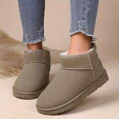 Women's Thermal Fluffy Snow Boots Slip On Warm Soft Sole Fuzzy Shoes