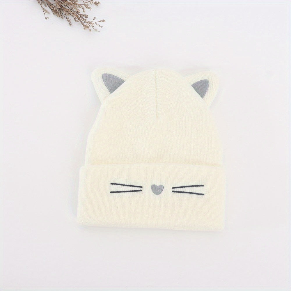 Kid's Cartoon Pattern Ear Protection Beanie Hat