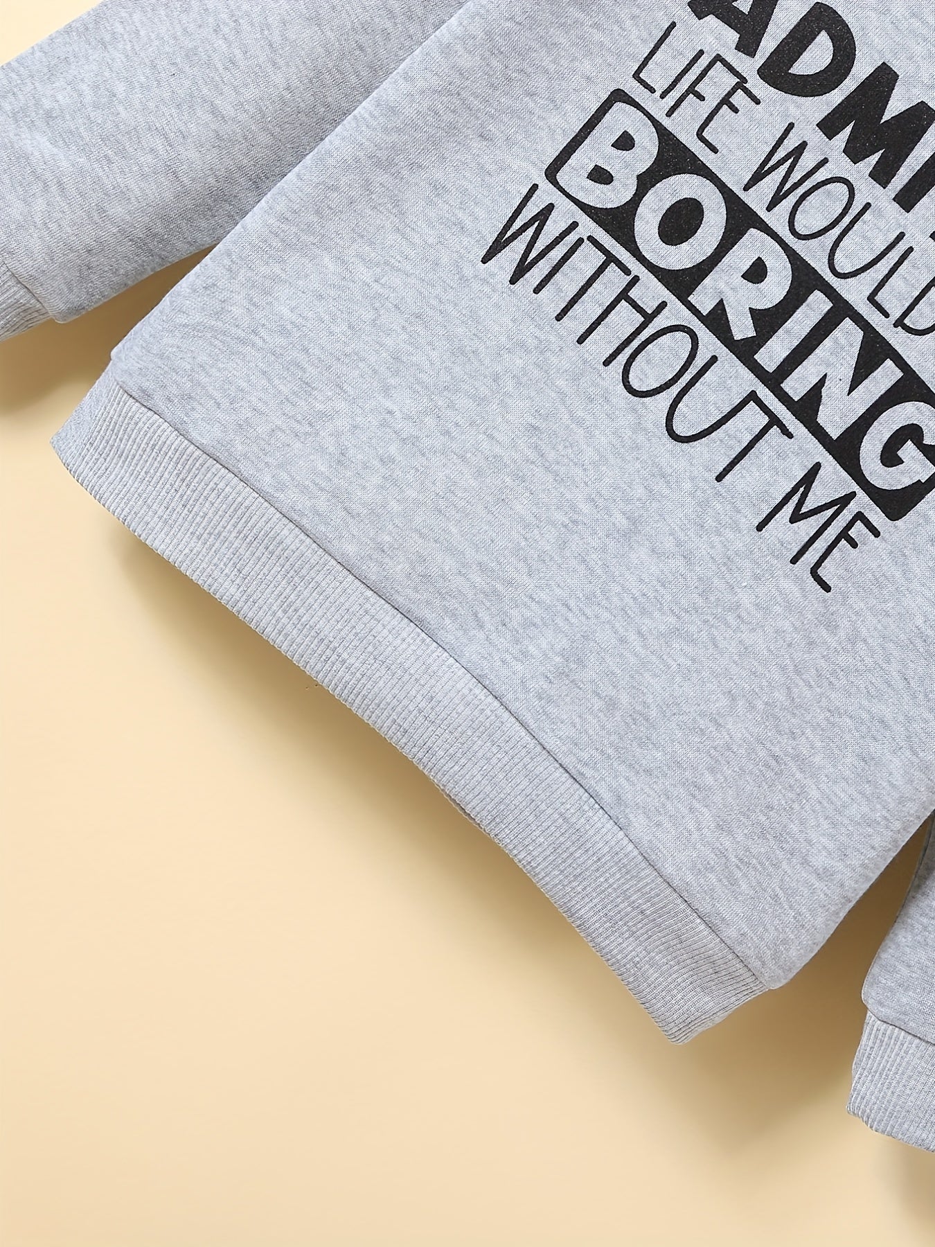 Kids Thermal Lined Sweatshirt Boys Crew Neck Top