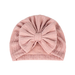 Newborn Toddler Head Wrap Hat Solid Bow Cap Turban Headband For Baby Girls
