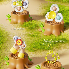 3 Durable Animal Suction Cup Toy Set for Bathing and Playing