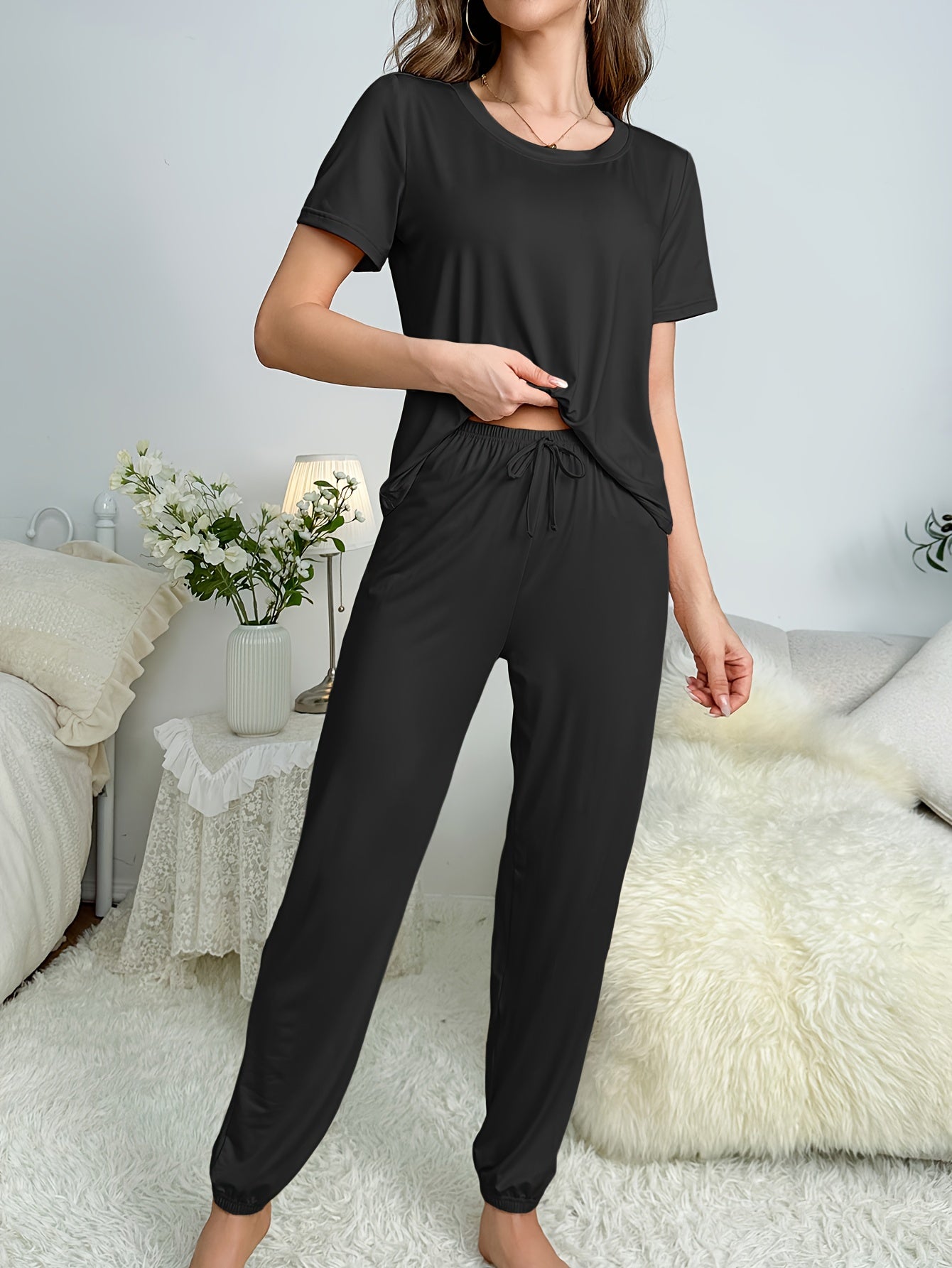 Short Sleeve Pajama Set Women's Sleepwear
