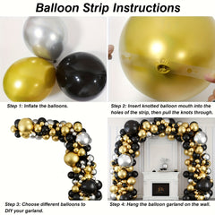 124pcs Golden And Silvery Balloons Garland Arch Kit for Party Decorations