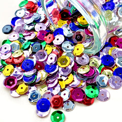 500-2500pcs 8mm Concave Sequins Medium Hole DIY Clothing Jewelry Accessories