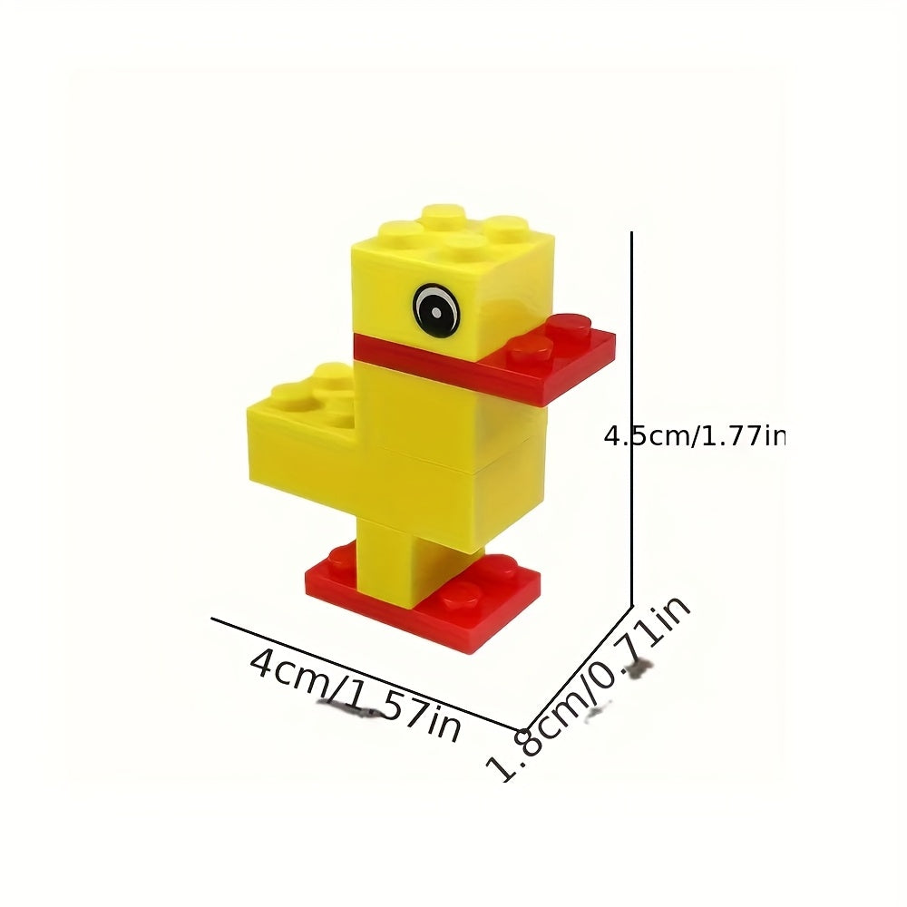 MOC Yellow Duck DIY Assembly Shapes Develops Intelligence Toy
