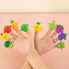 5pcs PVC Fruit Finger Puppet Educational Toy Gift