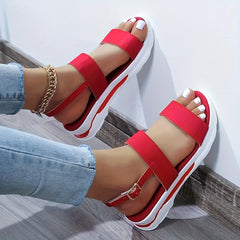 Open Toe Thick Sole Platform Casual Sandals Slip On Comfortable Summer Sandals