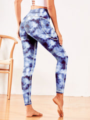 Dye Sport Yoga Pants High Stretch with Pocket Slimming Legging