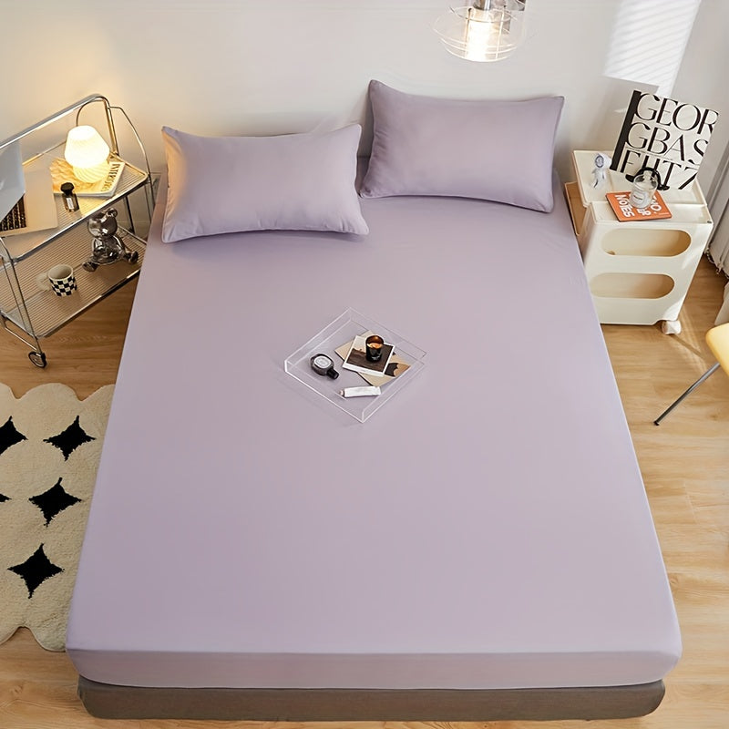 Polyester Brushed Fitted Sheet Soft Comfortable Solid Bedding Mattress Protector