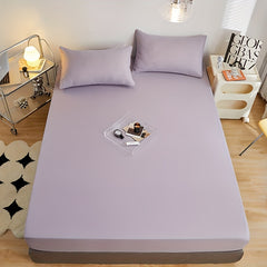 Polyester Brushed Fitted Sheet Soft Comfortable Solid Bedding Mattress Protector