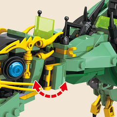 Educational Green Dragon Building Blocks Toy Set 507pcs
