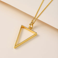 10pcs Alloy Triangle Heart Geometric Frame Pendant Charm for DIY Jewelry Making