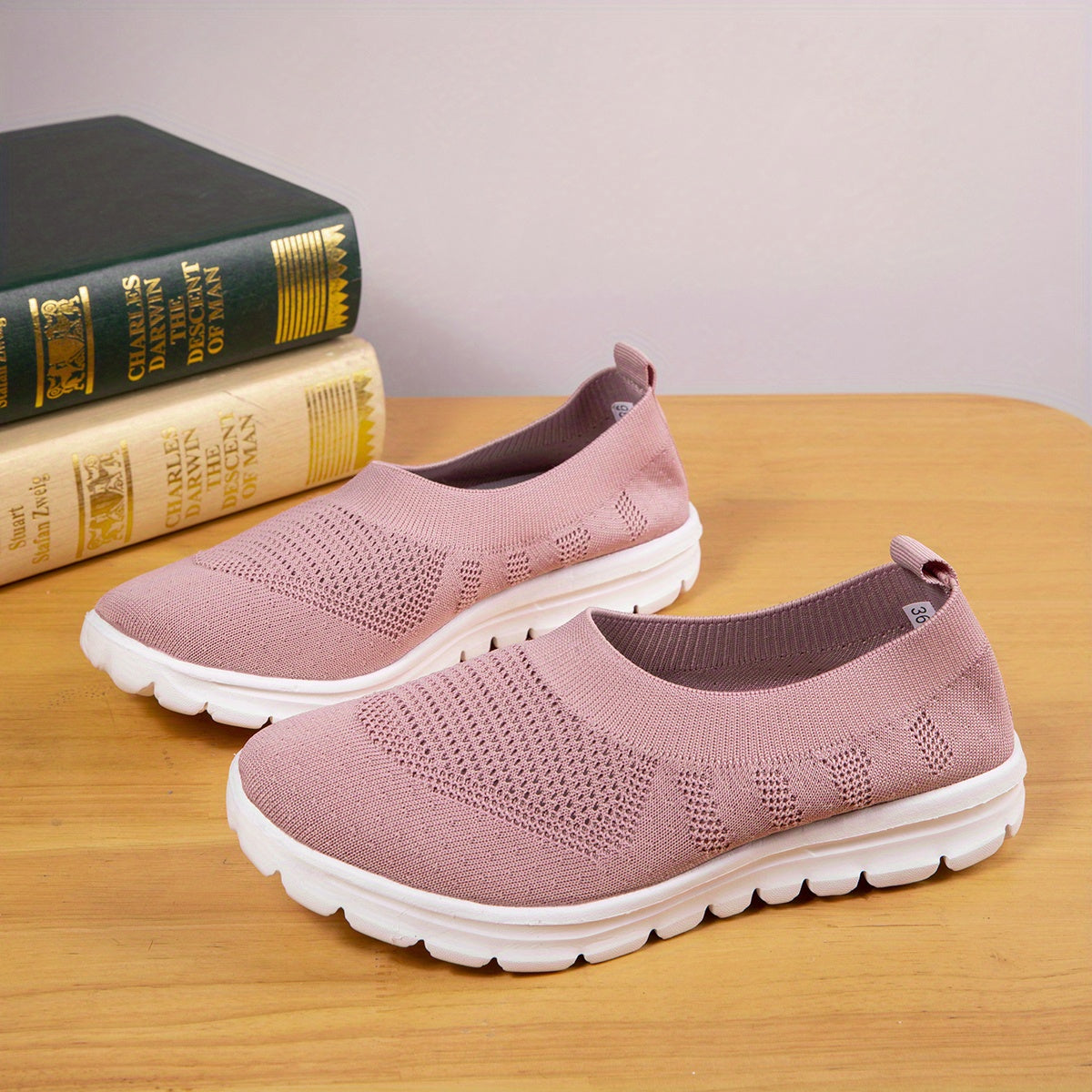 Women's Knitted Sock Sneakers Comfy Slip On Shoes