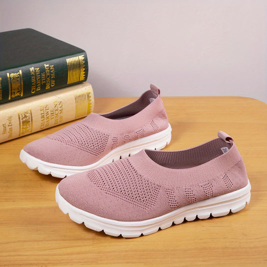 Women's Knitted Sock Sneakers Comfy Slip On Shoes