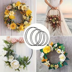 Large Metal Wreath Wooden Bracket for Festivals Party Decoration
