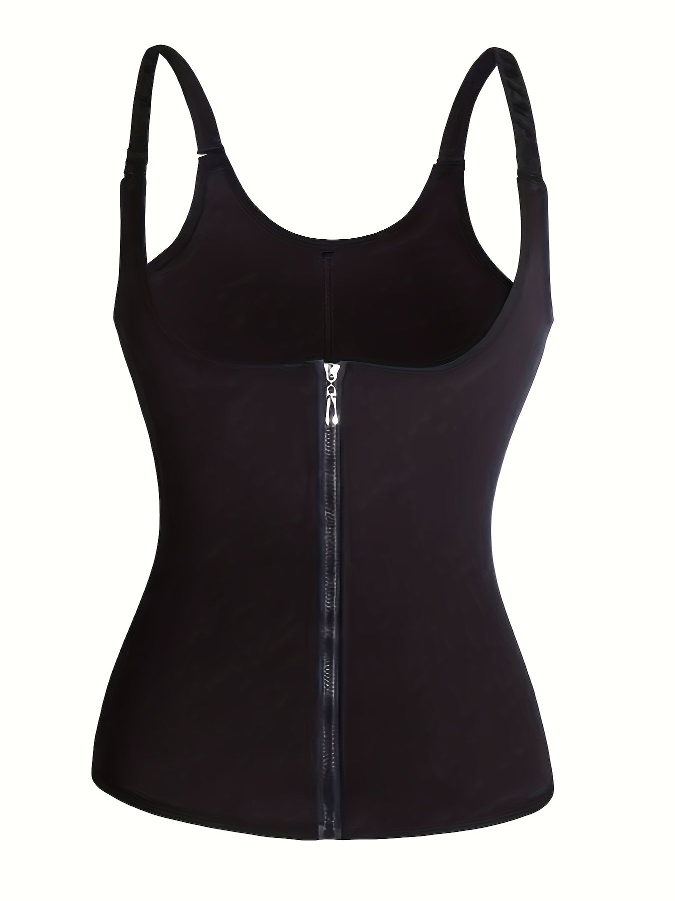 Zipper Bustier Tank Tops Tummy Control Corset