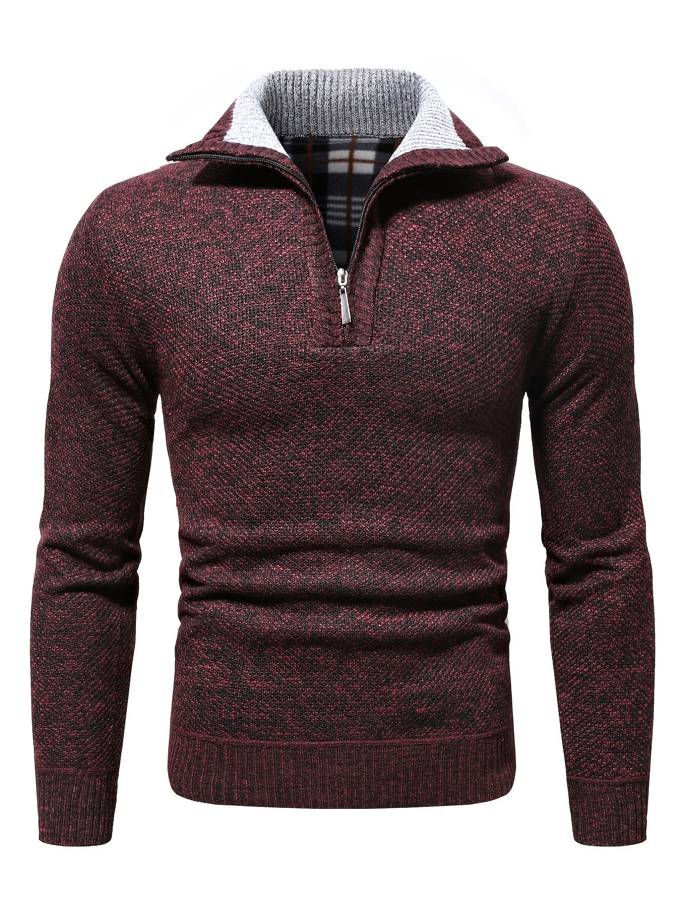 Men's Plush Fleece High Neck Sweater