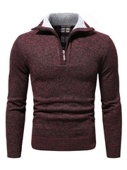 Men's Plush Fleece High Neck Sweater