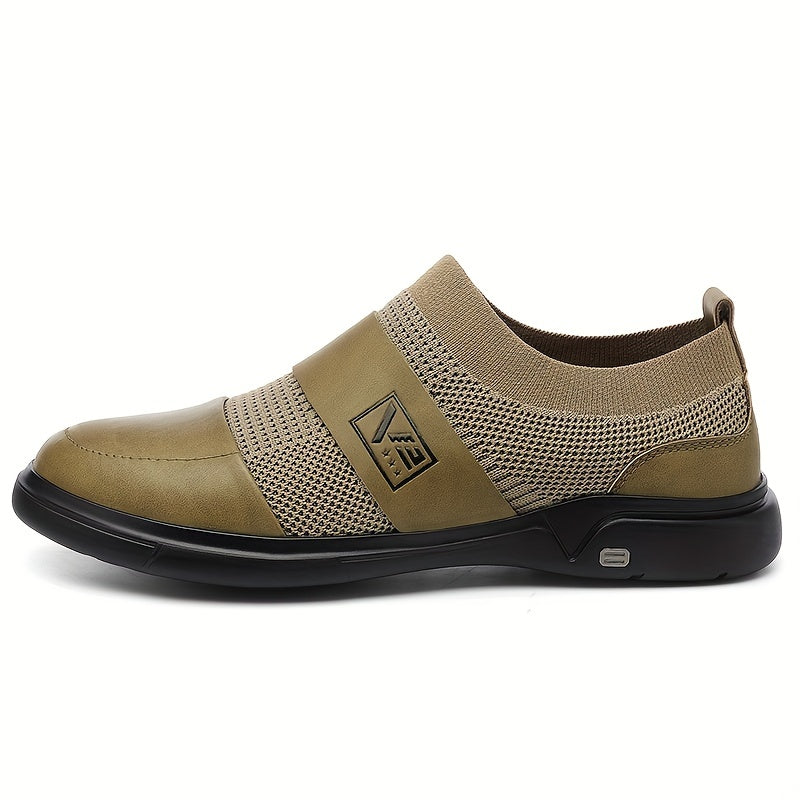Men's Knitted Breathable Loafers Slip On Casual Shoes