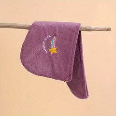 Hair Drying Cap Embroidery Style Water Absorbent Hair Drying Towel Triangle Hat