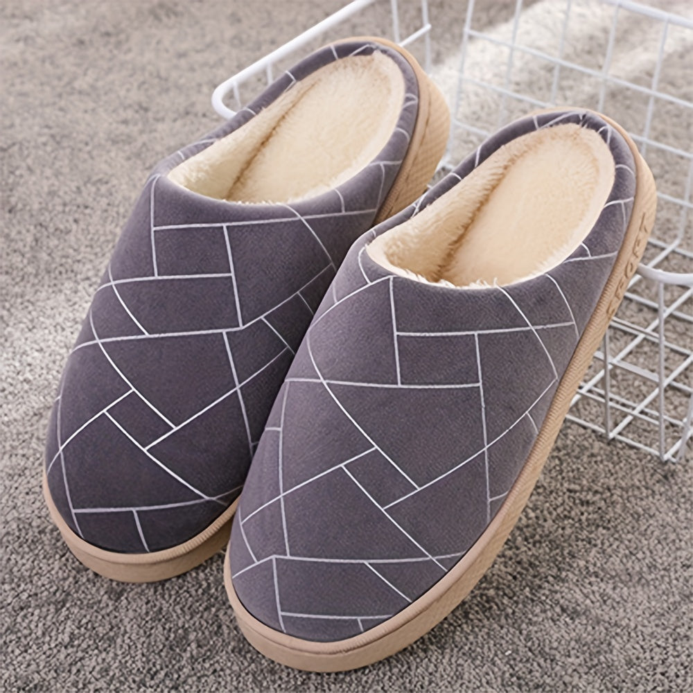 Men's Closed Toe Non-Slip Slipper Shoes Winter