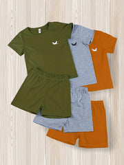 3 Boys Pigeon Outfit Shorts & T shirt Short Sleeves Crew Neck Casual Summer Kids