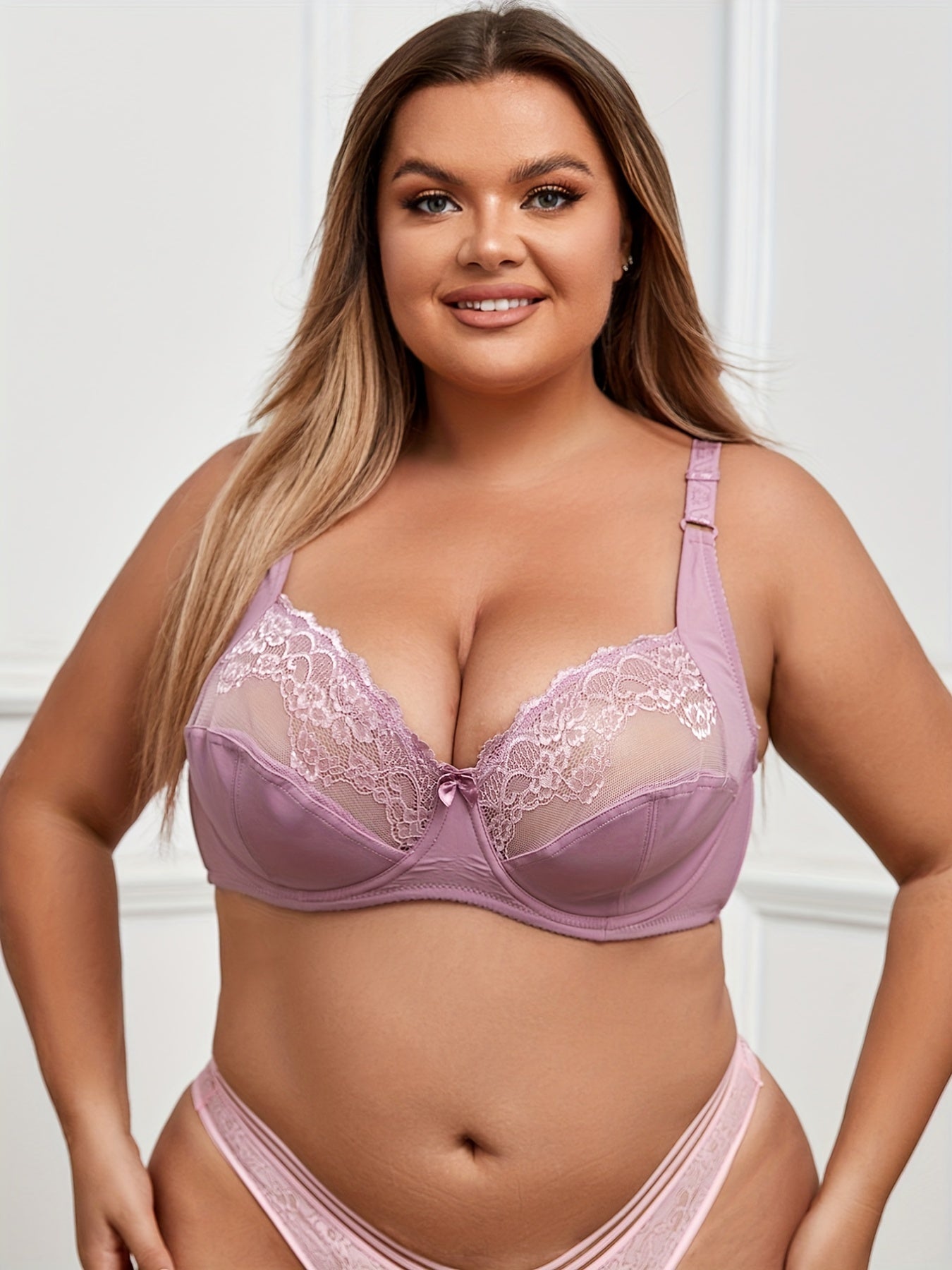 Sexy Bra Floral Lace Semi Sheer Bralette