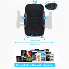 Universal Magnetic Car Cup Holder for 2 Phones 360° Rotation