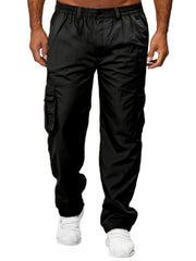 Men's Cargo Pants Thin Casual Loose Fit Stretch Jogging Pants