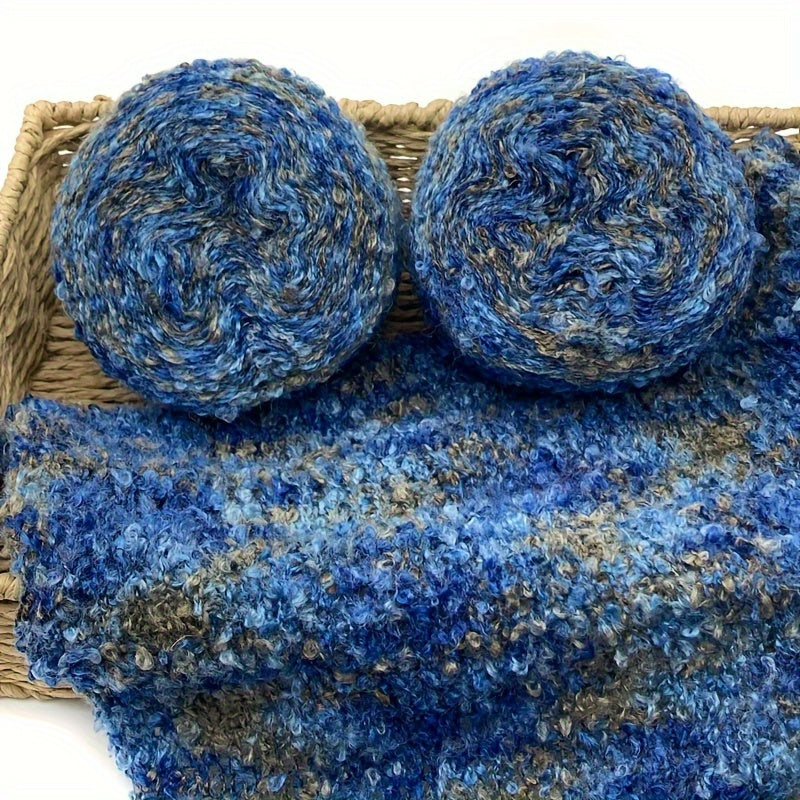 2pcs Segmented Dye Mohair Yarn With 10 Wool 90 Fleece