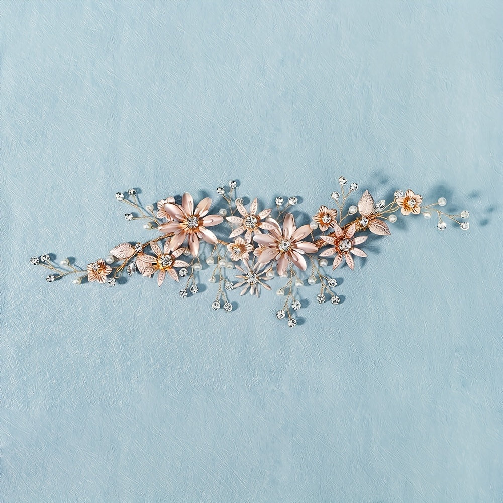 Wedding Head Flower Hair Clip Crystal Wedding Headdress