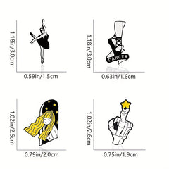 Starry Sky Skeleton Hand Index Finger Pointing Brooch