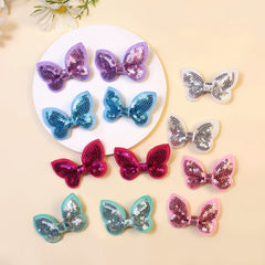 12pcs Sequin Bow Hair Clips for Girls