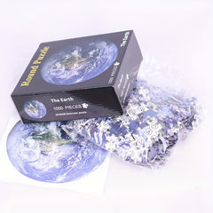 1000pcs Earth & Moon Puzzle 2D Flat Jigsaw for Adults Space Theme Toy